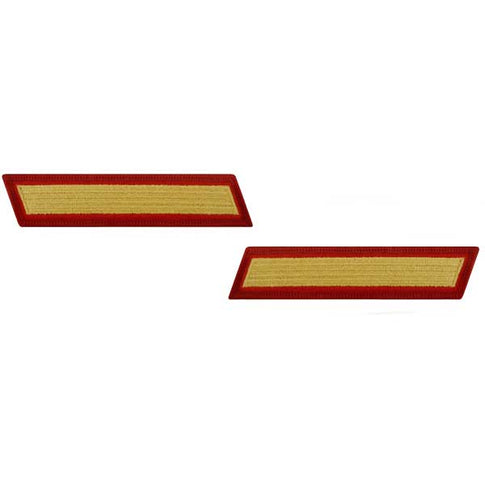 Marine Corps Gold-on-Red Service Stripes - Male Size - Sold in Pairs (Opposites)