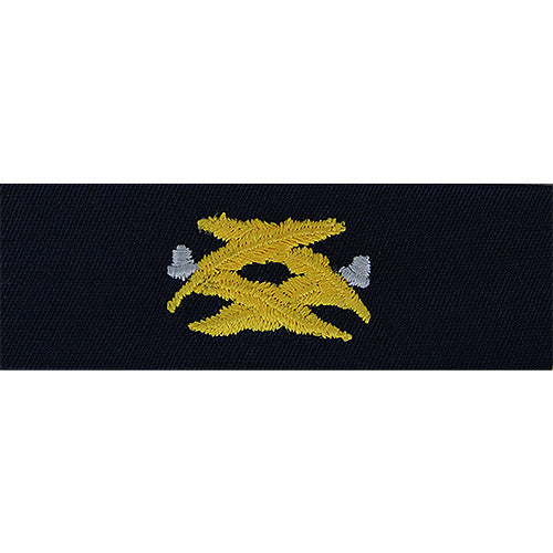 Navy Civil Engineer Embroidered Coverall Collar Device Coat, Collar & Cap Insignia 
