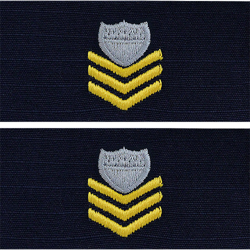 Coast Guard Embroidered Collar Insignia Rank - Enlisted and Officer Rank 70051