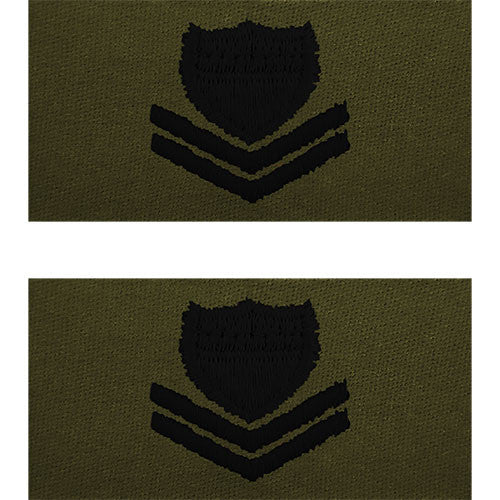 Coast Guard Embroidered Subdued Collar Insignia Enlisted Rank Rank 