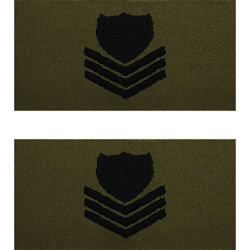 Coast Guard Embroidered Subdued Collar Insignia Enlisted Rank Rank 70063