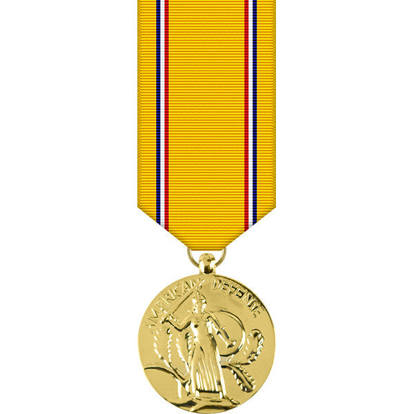 American Defense Anodized Miniature Medal - WW II Military Medals 