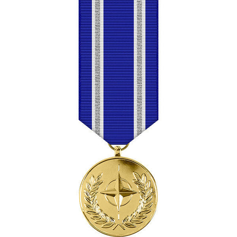 NATO Operation Resolute Support Anodized Miniature Medal