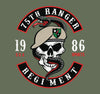 75th Ranger Skull and Snake Graphic T-shirt