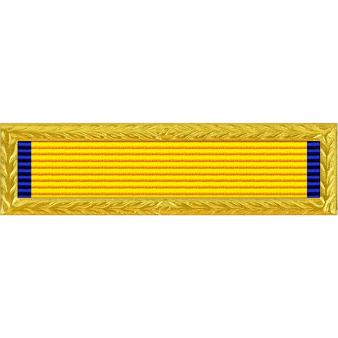 New Jersey National Guard Governor's Unit Award Thin Ribbon with Gold USAF Frame