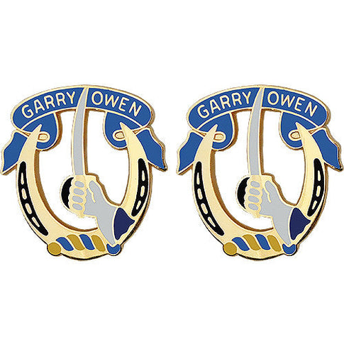 7th Cavalry Regiment Unit Crest (Garry Owen) - Sold in Pairs