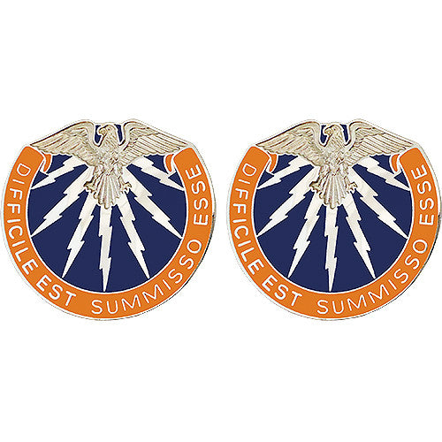 7th Signal Command Unit Crest (Difficile Est Summisso Esse) Army Unit Crests 