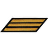 Navy Enlisted Seaworthy Gold on Serge Hashmarks / Service Stripes - Male Size