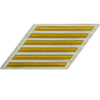Enlisted Gold Lace on White Hashmarks / Service Stripes - Male Size Patches and Service Stripes 80051