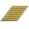 Navy Enlisted Gold Lace on White Hashmarks / Service Stripes - Male Size