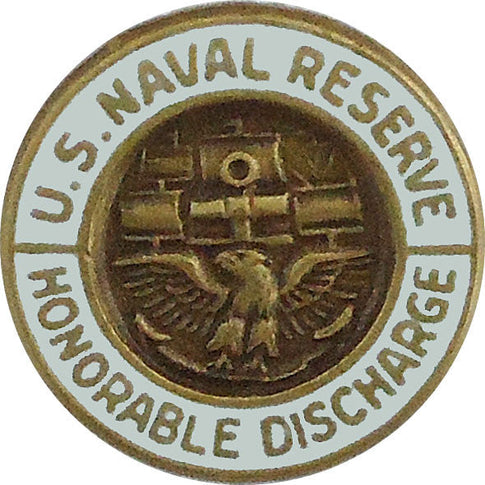 Naval Reserve Honorable Discharge Lapel Pin