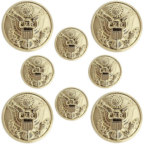 Army Dress Uniform Buttons - Eagle Hopper With Toggles