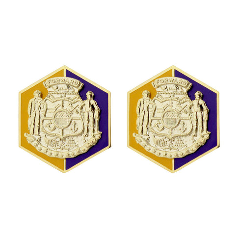 Wisconsin National Guard Unit Crest (No Motto) - Sold in Pairs
