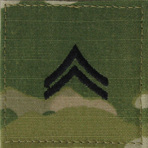 Army OCP Rank - Enlisted and Officer with Hook and Loop Rank 80498