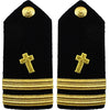 Navy Male Hard Shoulder Board - Christian Chaplain - Sold in Pairs