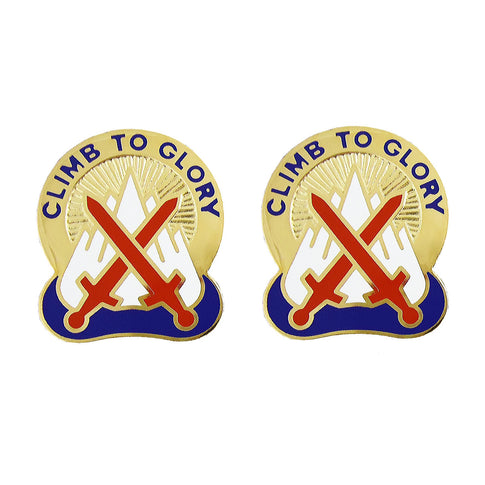 10th Mountain Division Unit Crest (Climb to Glory) - Sold in Pairs