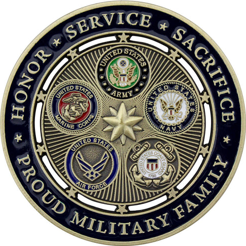Proud Military Family Coin