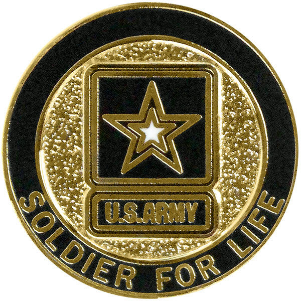 Army Soldier for Life Lapel Pin Lapel Pins 