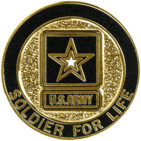 Army Soldier for Life Lapel Pin