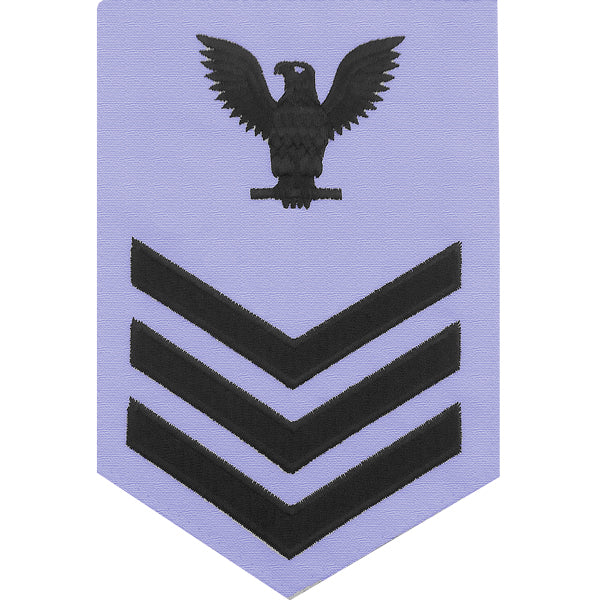 Navy E-4/5/6 Petty Officer Rating Badge - New Material Utility Shirt Badges 