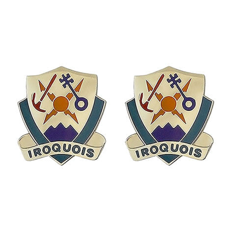 Special Troops Battalion, 1st Brigade, 10th Mountain Division Unit Crest (Iroquois) - Sold in Pairs