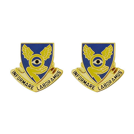 1st Military Intelligence Battalion Unit Crest (Informare Laboramus) - Sold in Pairs
