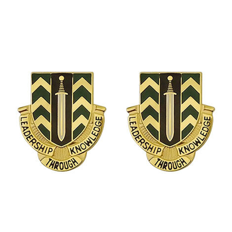 1st NCO Academy Unit Crest (Leadership Through Knowledge) - Sold in Pairs