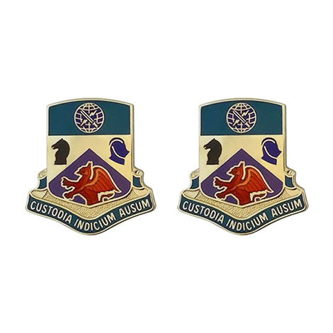 1st Information Operations Battalion Unit Crest (Custodia Indicium Ausum) - Sold in Pairs