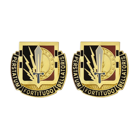Special Troops Battalion, 2nd Brigade, 1st Cavalry Division Unit Crest (Perstatum Fortitudo Bellatoris) - Sold in Pairs