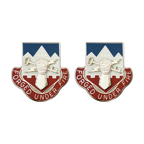 Special Troops Battalion, 2nd Brigade, 2nd Infantry Division Unit Crest (Forged Under Fire) - Sold in Pairs