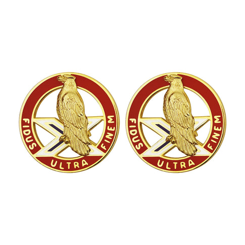 2nd ADA (Air Defense Artillery) Unit Crest (Fidus Ultra Finem) - Sold in Pairs