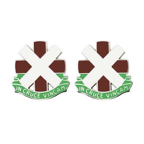 10th Combat Support Hospital Unit Crest (In Cruce Vincam) - Sold in Pairs