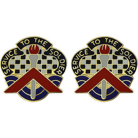 18th Personnel Services Battalion Unit Crest (Service to the Soldier) - Sold in Pairs