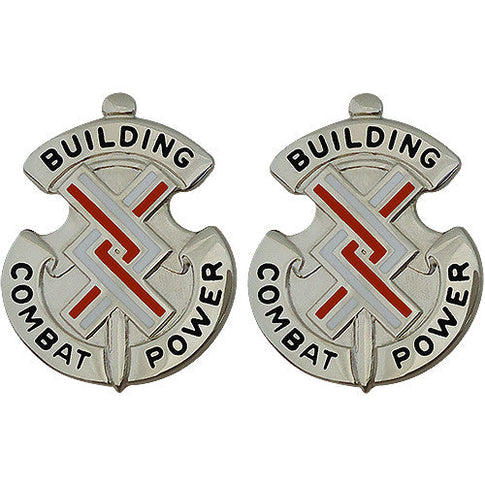 20th Engineer Brigade Unit Crest (Building Combat Power) - Sold in Pairs