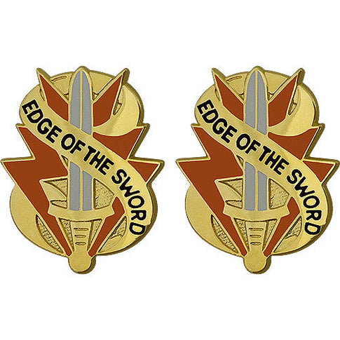 21st Signal Brigade Unit Crest (Edge of the Sword) - Sold in Pairs