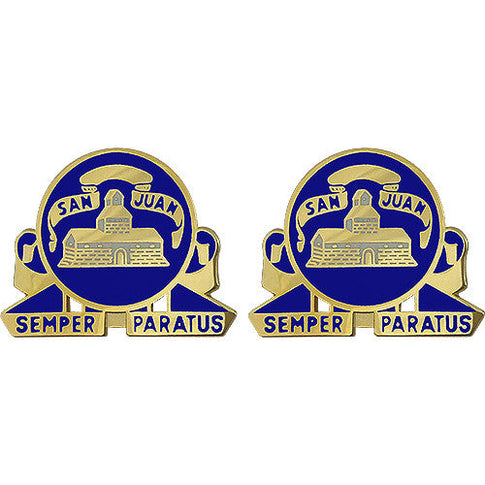 24th Infantry Regiment Unit Crest (San Juan - Semper Paratus) - Sold in Pairs