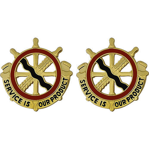 24th Transportation Battalion Unit Crest (Service is Our Product) - Sold in Pairs