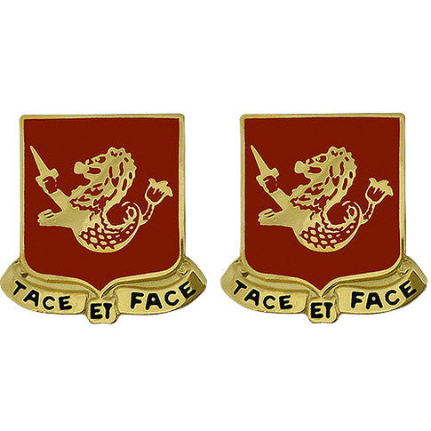 25th Field Artillery Regiment Unit Crest (Tace Et Face) - Sold in Pairs