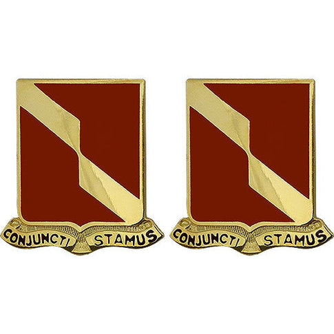 27th Field Artillery Regiment Unit Crest (Conjuncti Stamus) - Sold in Pairs