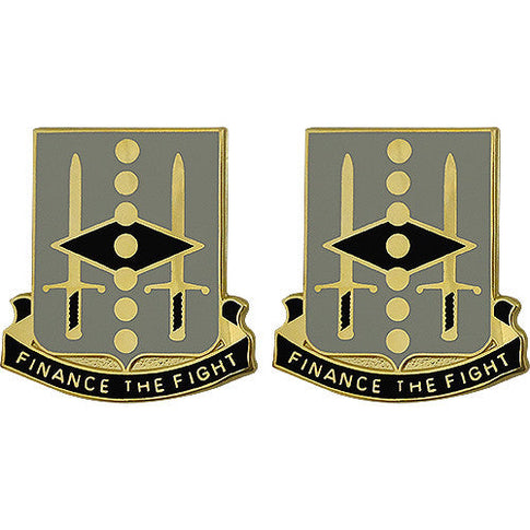 27th Finance Battalion Unit Crest (Finance the Fight) - Sold in Pairs