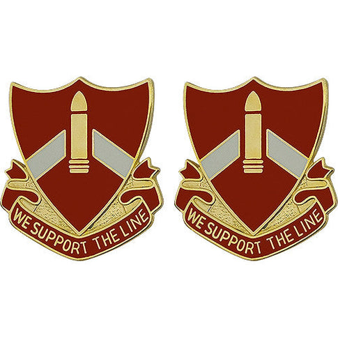 28th Field Artillery Regiment Unit Crest (We Support the Line) - Sold in Pairs