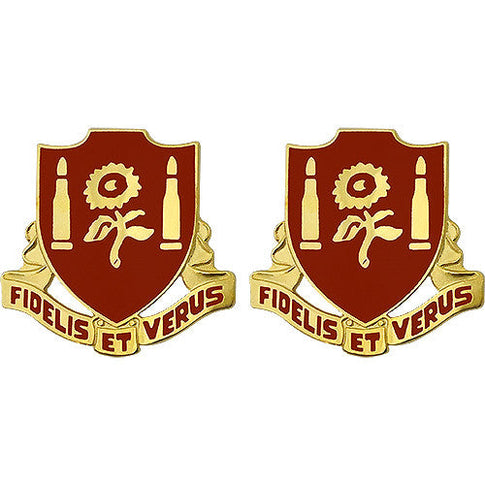 29th Field Artillery Regiment Unit Crest (Fidelis Et Verus) - Sold in Pairs