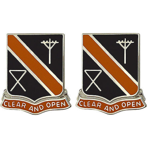 29th Signal Battalion Unit Crest (Clear and Open) - Sold in Pairs