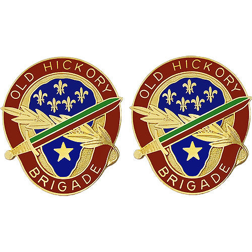 30th Armored Brigade Unit Crest (Old Hickory Brigade) Army Unit Crests 