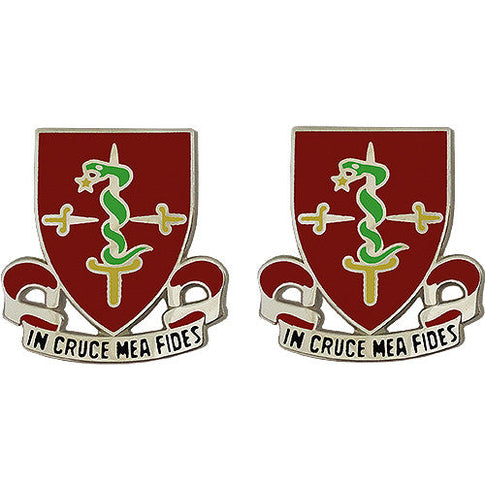 30th Medical Brigade Unit Crest (In Cruce Mea Fides) - Sold in Pairs