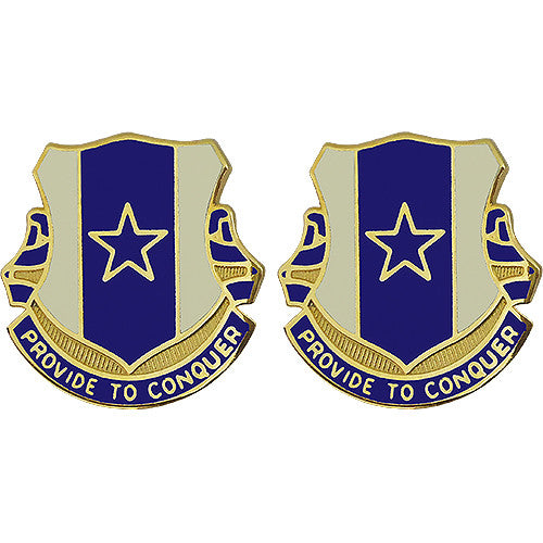 30th Quartermaster Battalion Unit Crest (Provide to Conquer) Army Unit Crests 