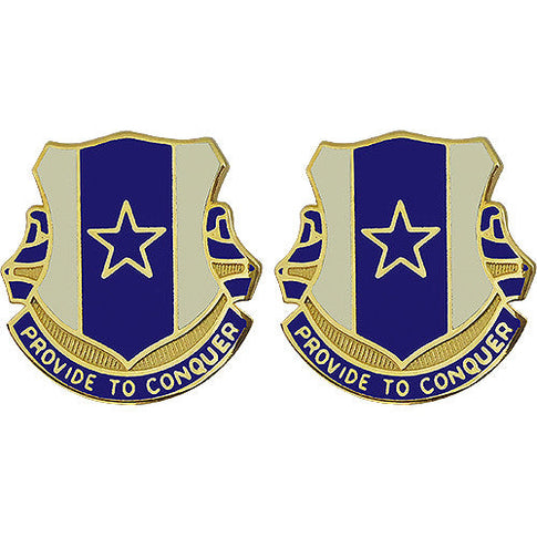 30th Quartermaster Battalion Unit Crest (Provide to Conquer) - Sold in Pairs