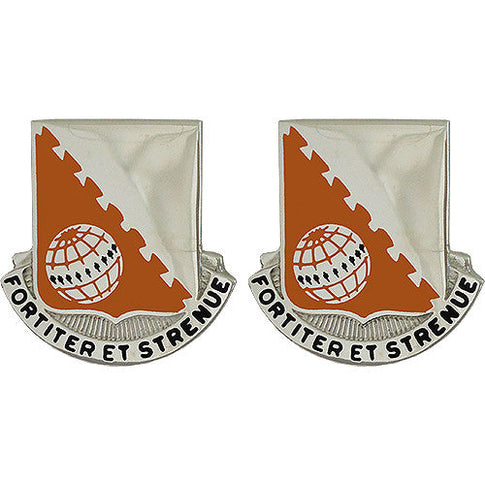 30th Signal Battalion Unit Crest (Fortiter Et Strenue) - Sold in Pairs