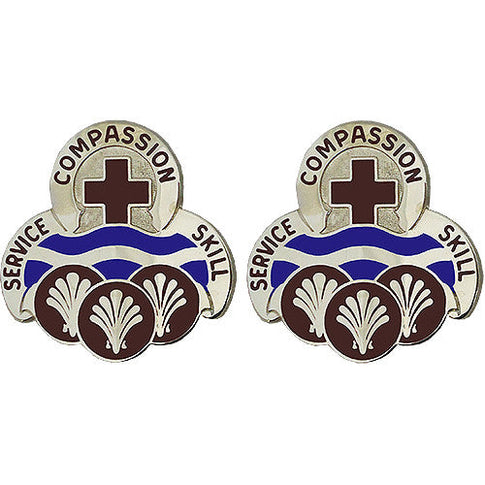31st Field Hospital Unit Crest (Service Compassion Skill) - Sold in Pairs
