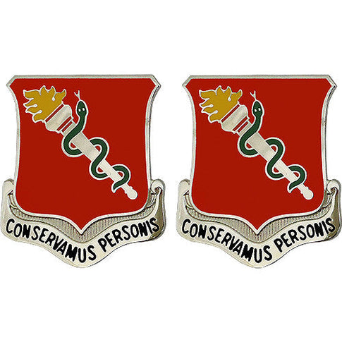 32nd Medical Brigade Unit Crest (Conservamus Personis) - Sold in Pairs